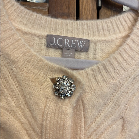 Jcrew Cable Knit Cardigan with Jewel Buttons NWOT - Picture 7 of 8